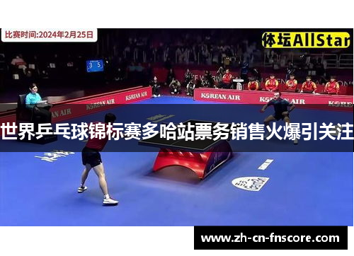 世界乒乓球锦标赛多哈站票务销售火爆引关注